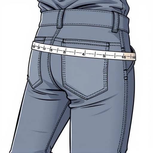 Diagram showing how to measure inseam for trousers.